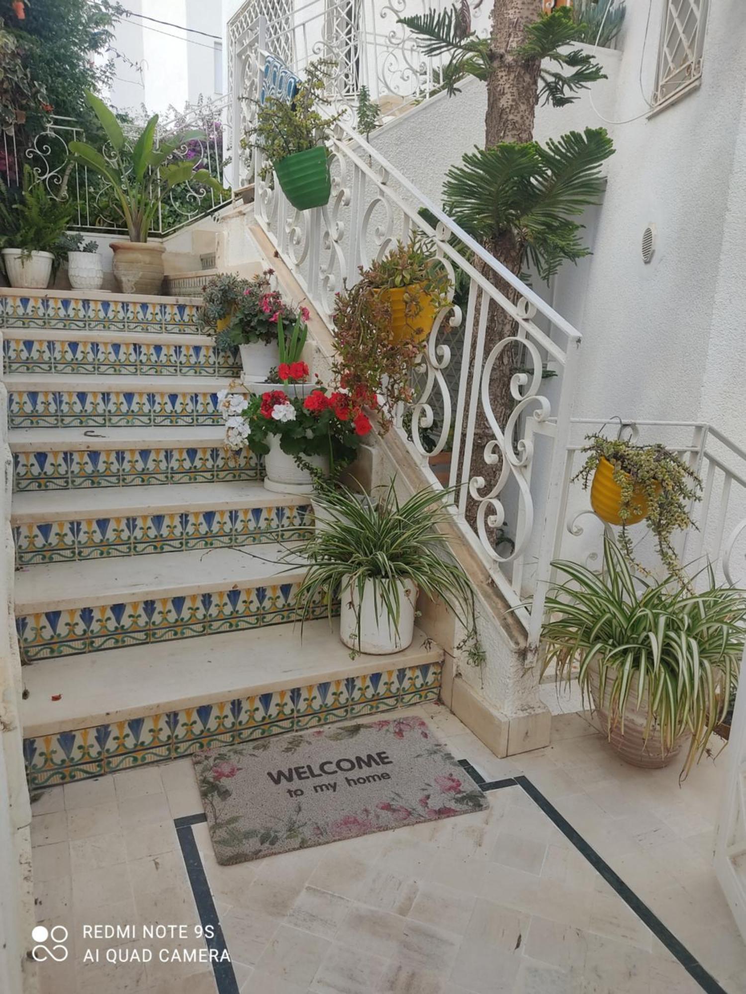 Etage De Villa Avec Jardin, Pres De L'Aireport Et Parking Prive Ariana Dış mekan fotoğraf